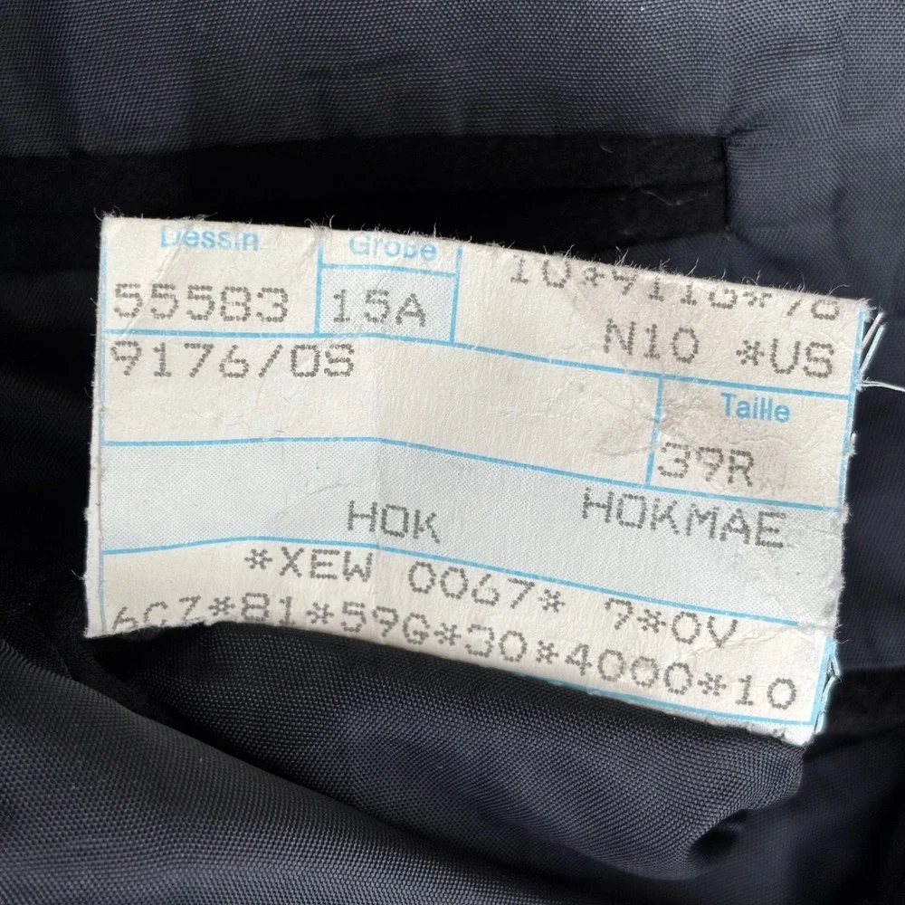 VTG 90s Konen Munchen 100% Pure New Wool Black 2 Button Sport Coat Soft Sz 39R